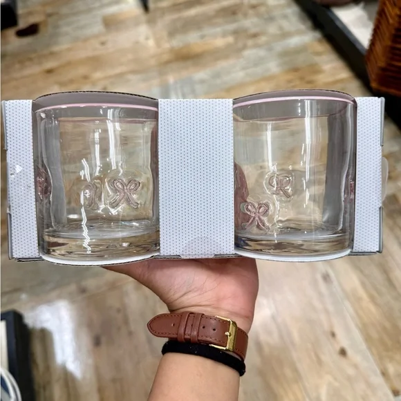 Clear Glasses with Pink Bows Cupcakes and Cashmere - Picture 3 of 6